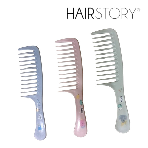 HAIRSTORY Wide Tooth Comb Printed Random Color