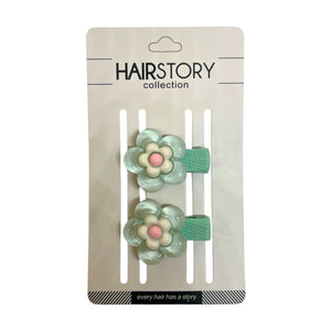 HAIRSTORY Crystal Flower Charm Pin Curl (001-CF)