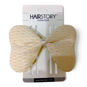HAIRSTORY Sparkly Glittered Bow Diamond Patterned