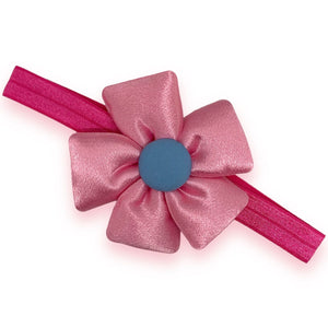 HAIRSTORY Flower Satin Baby Toddler Turban Headband - #1A