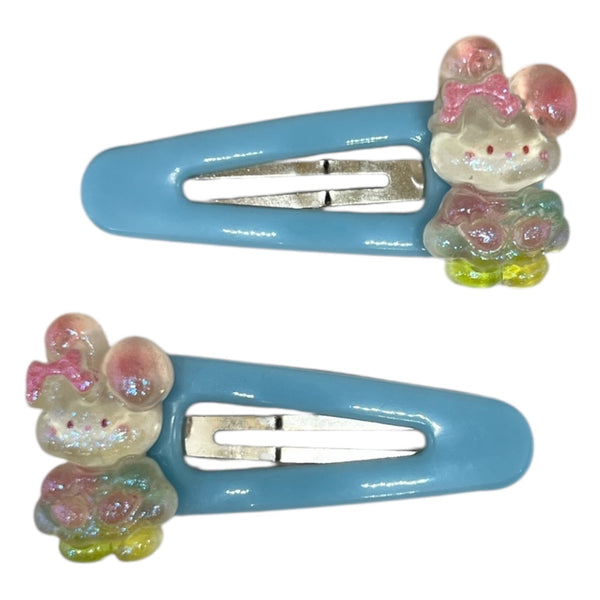 HAIRSTORY Heart/Flower Charm Snap Clip (#21-HF)