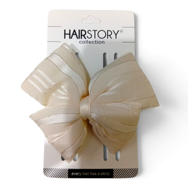 HAIRSTORY Bow Shimmer Silver Details