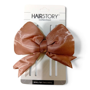HAIRSTORY Bow Sheer Fabric Hair Clip