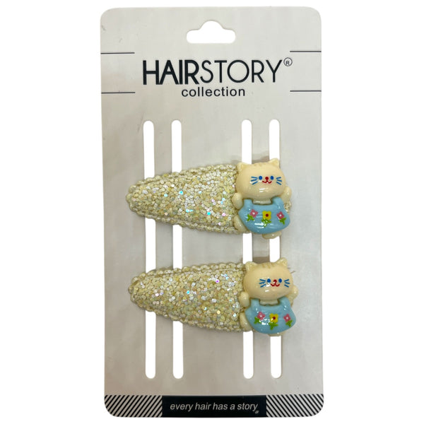 HAIRSTORY Cute Bear/Bunny Sequin Hair Clip (#25-CBBS)