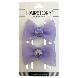 HAIRSTORY Glittered Ribbon Pin Curl (001-GR)