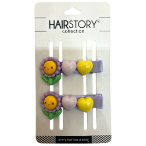 HIRSTORY Sunflower Heart Charm Pin Curl (001-SH)