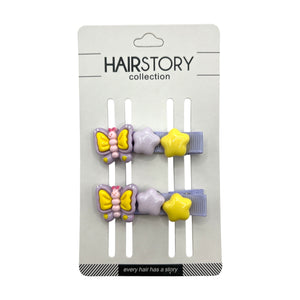 HIRSTORY Butterfly Star Charm Pin Curl  (001-BS)