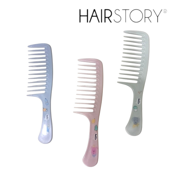 HAIRSTORY Wide Tooth Comb Printed Random Color