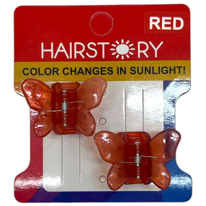 HAIRSTORY Sun UV Color Changing Clips Small Butterfly Hair Claw