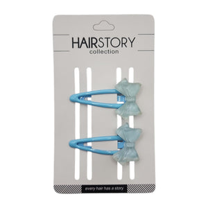 HAIRSTORY Ribbon Charm Snap Clip (#13-R)