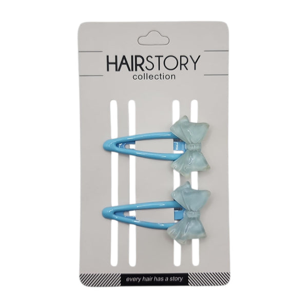 HAIRSTORY Ribbon Charm Snap Clip (#13-R)