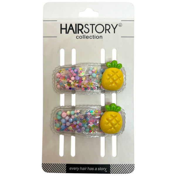 HAIRSTORY Shaker Fruit Charm Snap Clip (#24-F1)