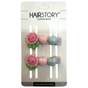 HIRSTORY Sunflower Heart Charm Pin Curl (001-SH)