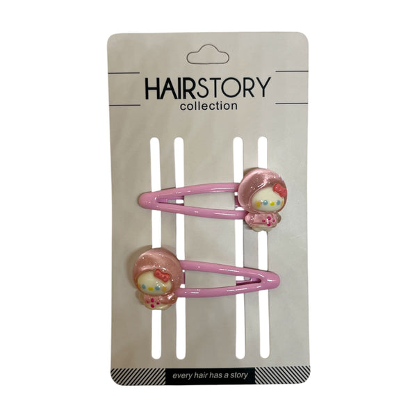 HAIRSTORY Teddy Bear Charm Snap Clip (#21-T)