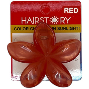 HAIRSTORY Sun UV Color Changing Double Sided Flower Orchid Hair Clip Clamp