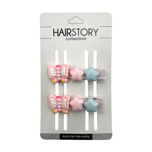 HIRSTORY Butterfly Star Charm Pin Curl  (001-BS)