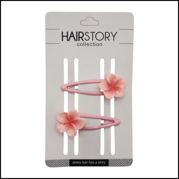 HAIRSTORY Plumeria Flower Charm Snap Clip (#13-PLM)