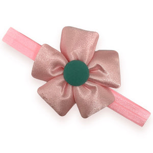 HAIRSTORY Flower Satin Baby Toddler Turban Headband - #1A