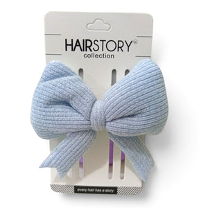 HAIRSTORY Cute Pastel Color Lurex Fabric Hair Clip