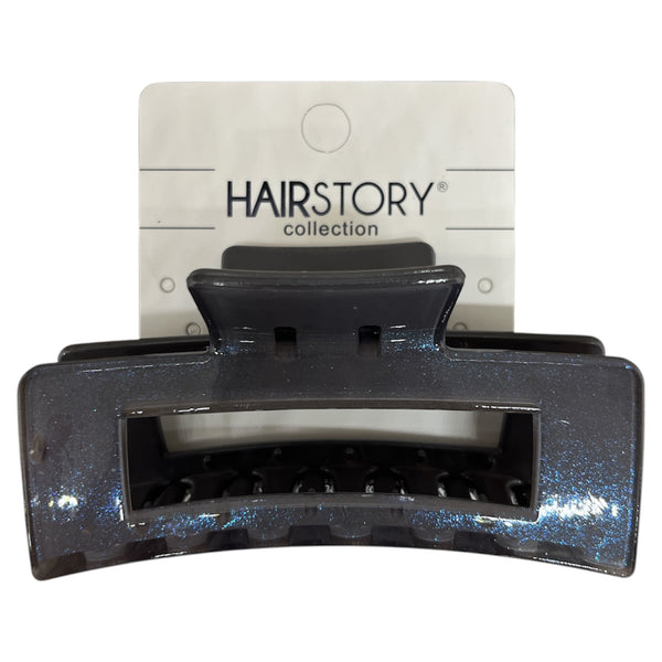 HAIRSTORY D705 SHIMMER Jumbo Rectangular Hair Claw Clamp Clip