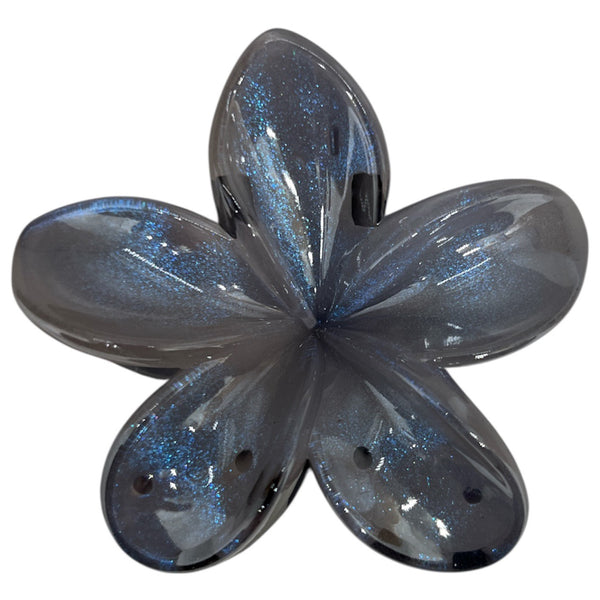HAIRSTORY D824 Shimmer Double Sided Flower Orchid Hair Clamp