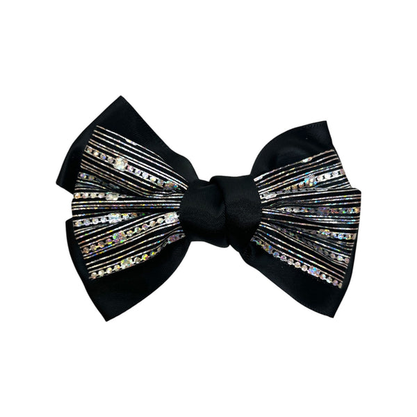 HAIRSTORY BHO00129 Shimmer Satin Bow Hair Clip