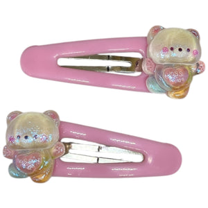 HAIRSTORY Heart/Flower Charm Snap Clip (#21-HF)