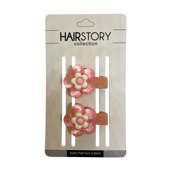 HAIRSTORY Crystal Flower Charm Pin Curl (001-CF)
