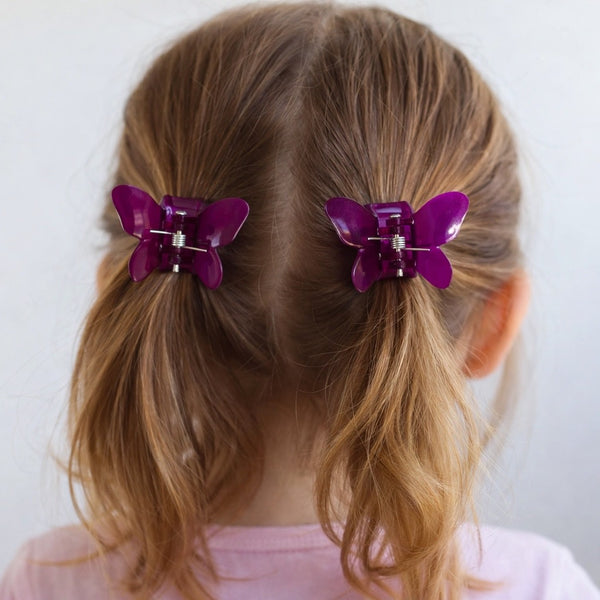 HAIRSTORY Sun UV Color Changing Clips Small Butterfly Hair Claw