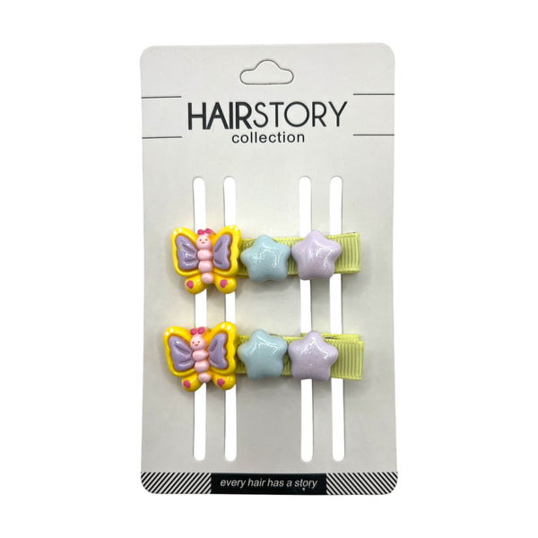 HIRSTORY Butterfly Star Charm Pin Curl  (001-BS)