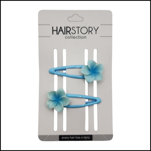 HAIRSTORY Plumeria Flower Charm Snap Clip (#13-PLM)