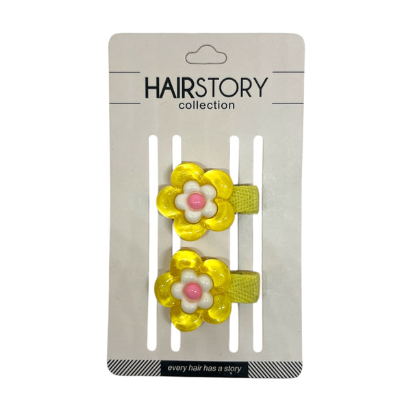 HAIRSTORY Crystal Flower Charm Pin Curl (001-CF)