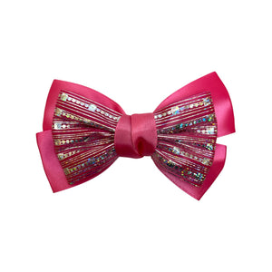 HAIRSTORY BHO00129 Shimmer Satin Bow Hair Clip