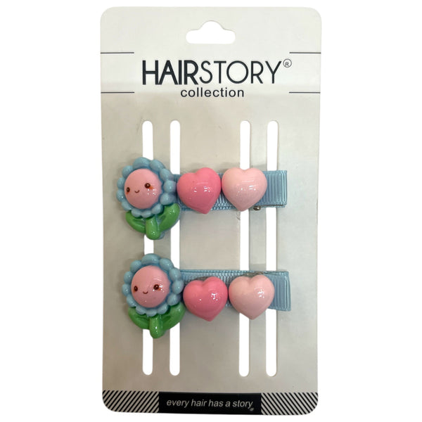 HIRSTORY Sunflower Heart Charm Pin Curl (001-SH)