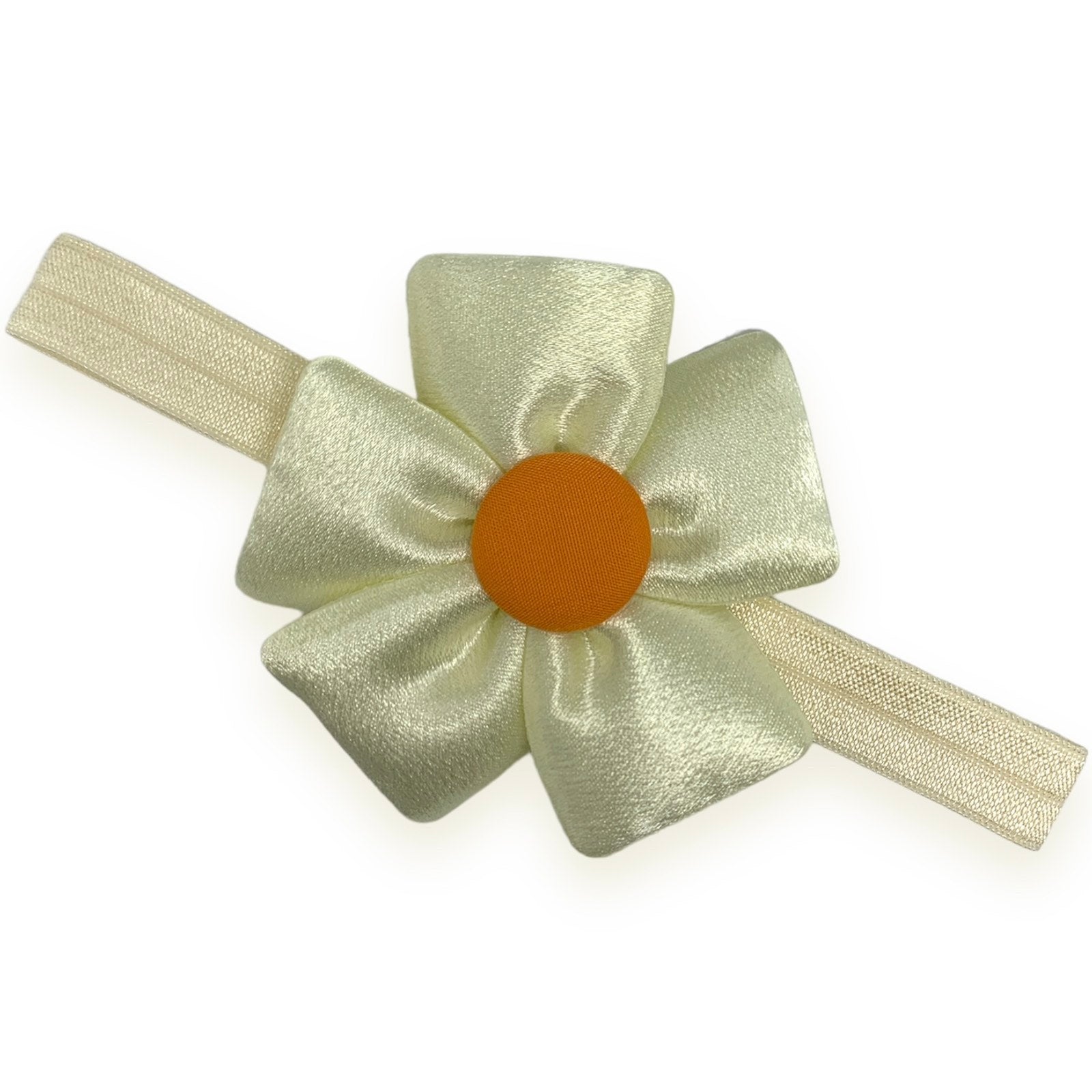 HAIRSTORY Flower Satin Baby Toddler Turban Headband - #1A