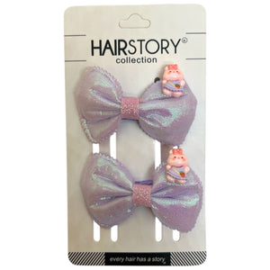 HAIRSTORY Metallic Animal Ribbon Charm Pin Curl (001-MRA)