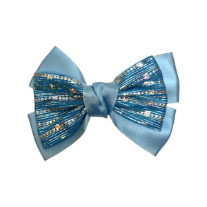 HAIRSTORY BHO00129 Shimmer Satin Bow Hair Clip