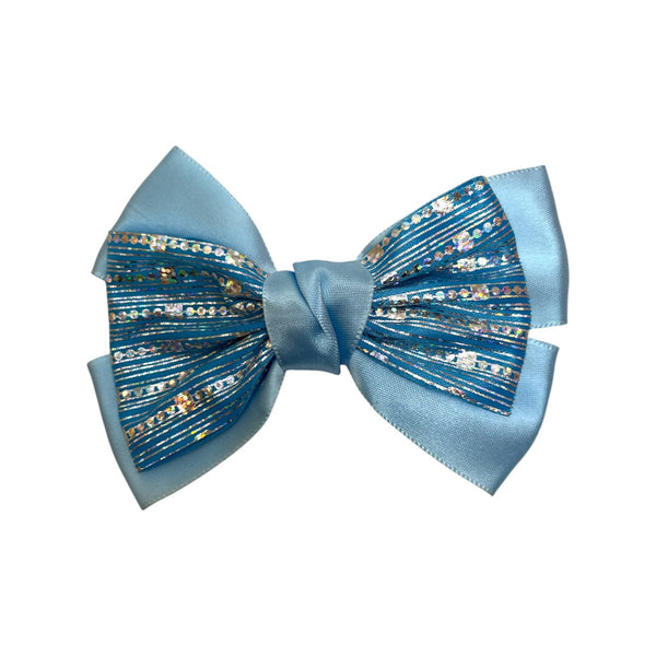 HAIRSTORY BHO00129 Shimmer Satin Bow Hair Clip