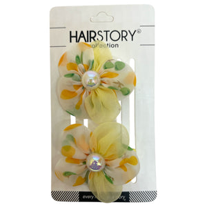 HAIRSTORY Mini Flower Pearl Charm Pin Curl