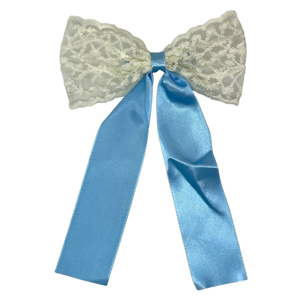 HAIRSTORY Lace Satin Long Bow Hairclip