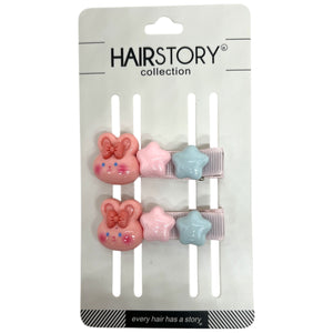 HIRSTORY Bunny Star Charm Pin Curl (001-BNS)