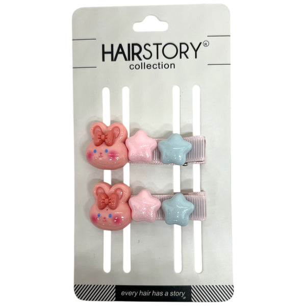 HIRSTORY Bunny Star Charm Pin Curl (001-BNS)