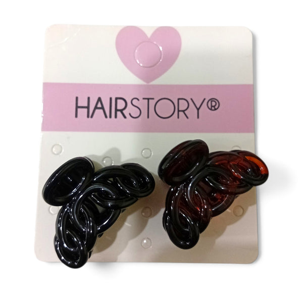 HAIRSTORY Black and Brown Collection Tiny Clamp