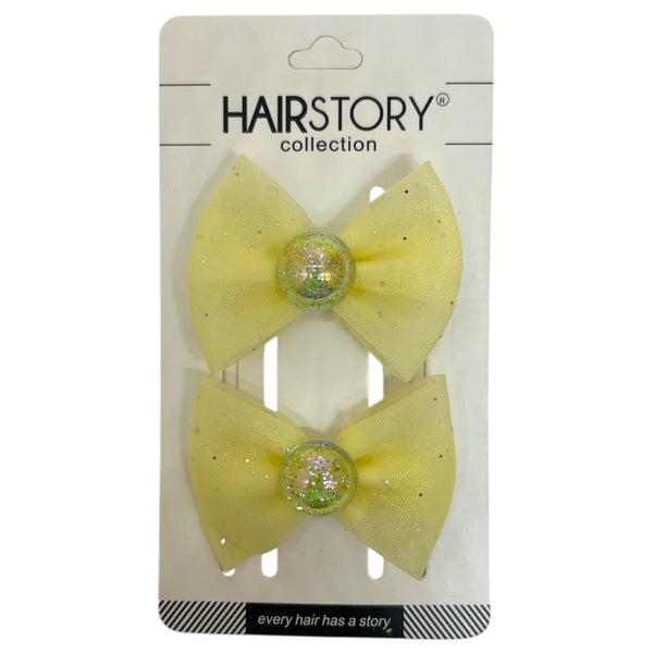 HAIRSTORY Glittered Ribbon Pin Curl (001-GR)