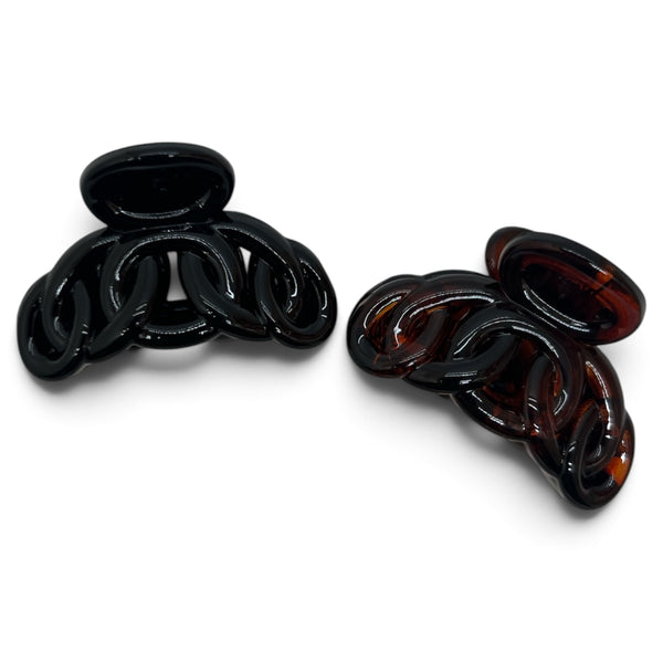 HAIRSTORY Black and Brown Tiny Clamp