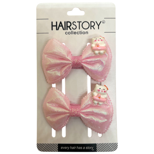 HAIRSTORY Metallic Animal Ribbon Charm Pin Curl (001-MRA)