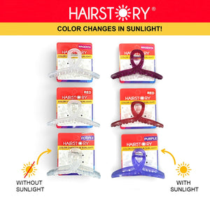 HAIRSTORY Sun UV Color Changing Large Knot Classic Hair Clip Clamp