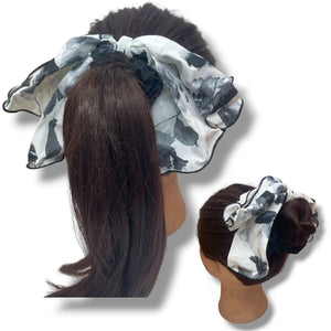HAIRSTORY 6041 Bow Knot Scrunchies Floral