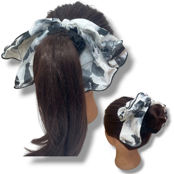 HAIRSTORY 6041 Bow Knot Scrunchies Floral