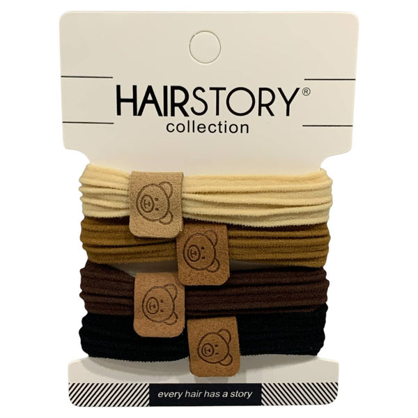 HAIRSTORY Thick High Elastic Bear Hair Tie Ponytail (2410)